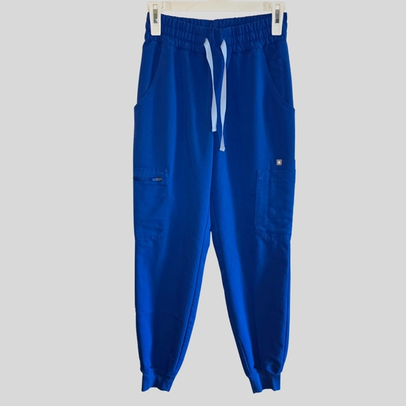Figs Pants - FIGS Uman Relaxed Jogger Scrub Pants Women’s XS Royal Blue FIONx 11 Pocket